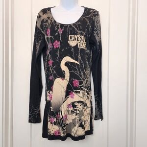 Crystal Rock Christian Audigier 287 of 1000 Ltd Edition L Y2K Heron Rhinestone